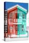 Welcome to Portugal Collection - Colorful Striped House Red & Coral Green-Philippe Hugonnard-Stretched Canvas