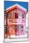 Welcome to Portugal Collection - Colorful Striped House Red & Pink-Philippe Hugonnard-Mounted Photographic Print