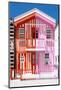 Welcome to Portugal Collection - Colorful Striped House Red & Pink-Philippe Hugonnard-Mounted Photographic Print