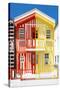 Welcome to Portugal Collection - Colorful Striped House Red & Yellow-Philippe Hugonnard-Stretched Canvas