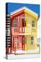 Welcome to Portugal Collection - Colorful Striped House Red & Yellow-Philippe Hugonnard-Stretched Canvas
