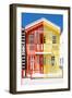 Welcome to Portugal Collection - Colorful Striped House Red & Yellow-Philippe Hugonnard-Framed Premium Photographic Print