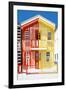 Welcome to Portugal Collection - Colorful Striped House Red & Yellow-Philippe Hugonnard-Framed Photographic Print