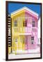 Welcome to Portugal Collection - Colorful Striped House Yellow & Pink-Philippe Hugonnard-Framed Photographic Print