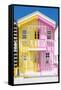 Welcome to Portugal Collection - Colorful Striped House Yellow & Pink-Philippe Hugonnard-Framed Stretched Canvas