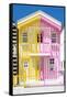 Welcome to Portugal Collection - Colorful Striped House Yellow & Pink-Philippe Hugonnard-Framed Stretched Canvas