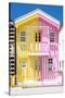 Welcome to Portugal Collection - Colorful Striped House Yellow & Pink-Philippe Hugonnard-Stretched Canvas