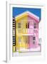 Welcome to Portugal Collection - Colorful Striped House Yellow & Pink-Philippe Hugonnard-Framed Photographic Print