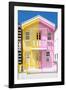 Welcome to Portugal Collection - Colorful Striped House Yellow & Pink-Philippe Hugonnard-Framed Photographic Print