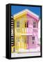 Welcome to Portugal Collection - Colorful Striped House Yellow & Pink-Philippe Hugonnard-Framed Stretched Canvas