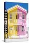 Welcome to Portugal Collection - Colorful Striped House Yellow & Pink-Philippe Hugonnard-Stretched Canvas