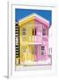 Welcome to Portugal Collection - Colorful Striped House Yellow & Pink-Philippe Hugonnard-Framed Photographic Print