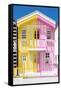 Welcome to Portugal Collection - Colorful Striped House Yellow & Pink-Philippe Hugonnard-Framed Stretched Canvas