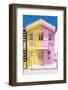 Welcome to Portugal Collection - Colorful Striped House Yellow & Pink-Philippe Hugonnard-Framed Photographic Print