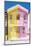 Welcome to Portugal Collection - Colorful Striped House Yellow & Pink-Philippe Hugonnard-Mounted Photographic Print