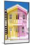 Welcome to Portugal Collection - Colorful Striped House Yellow & Pink-Philippe Hugonnard-Mounted Photographic Print