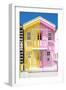 Welcome to Portugal Collection - Colorful Striped House Yellow & Pink-Philippe Hugonnard-Framed Photographic Print