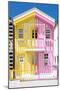 Welcome to Portugal Collection - Colorful Striped House Yellow & Pink-Philippe Hugonnard-Mounted Photographic Print