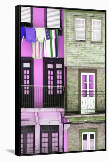 Welcome to Portugal Collection - Colourful Facades in Porto-Philippe Hugonnard-Framed Stretched Canvas