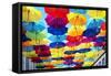 Welcome to Portugal Collection - Colourful Umbrellas III-Philippe Hugonnard-Framed Stretched Canvas