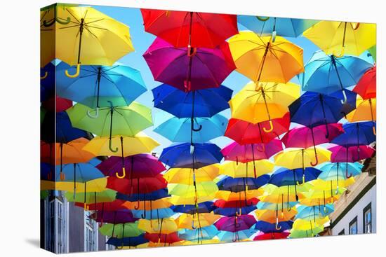 Welcome to Portugal Collection - Colourful Umbrellas III-Philippe Hugonnard-Stretched Canvas