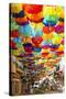 Welcome to Portugal Collection - Colourful Umbrellas V-Philippe Hugonnard-Stretched Canvas
