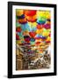 Welcome to Portugal Collection - Colourful Umbrellas V-Philippe Hugonnard-Framed Photographic Print