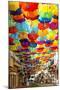 Welcome to Portugal Collection - Colourful Umbrellas V-Philippe Hugonnard-Mounted Photographic Print