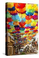 Welcome to Portugal Collection - Colourful Umbrellas V-Philippe Hugonnard-Stretched Canvas