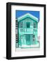 Welcome to Portugal Collection - Coral Green Striped House-Philippe Hugonnard-Framed Photographic Print