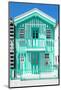Welcome to Portugal Collection - Coral Green Striped House-Philippe Hugonnard-Mounted Photographic Print