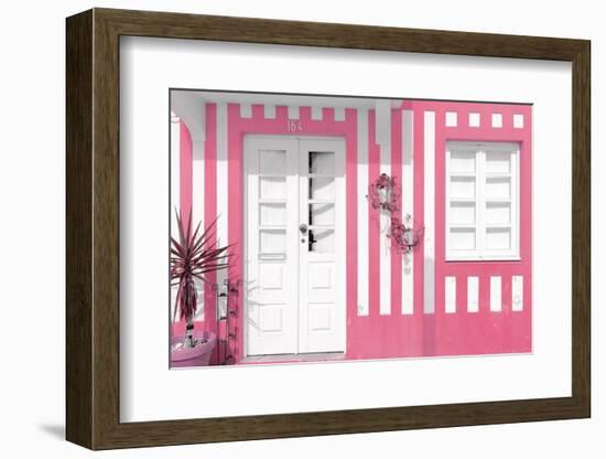 Welcome to Portugal Collection - Costa Nova Pink Facade-Philippe Hugonnard-Framed Photographic Print