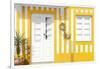 Welcome to Portugal Collection - Costa Nova Yellow Facade-Philippe Hugonnard-Framed Photographic Print