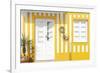 Welcome to Portugal Collection - Costa Nova Yellow Facade-Philippe Hugonnard-Framed Photographic Print