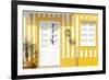 Welcome to Portugal Collection - Costa Nova Yellow Facade-Philippe Hugonnard-Framed Photographic Print