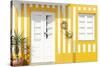 Welcome to Portugal Collection - Costa Nova Yellow Facade-Philippe Hugonnard-Stretched Canvas