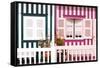 Welcome to Portugal Collection - Facade of beach House with Colourful Stripes IV-Philippe Hugonnard-Framed Stretched Canvas