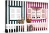 Welcome to Portugal Collection - Facade of beach House with Colourful Stripes IV-Philippe Hugonnard-Stretched Canvas