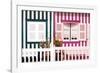 Welcome to Portugal Collection - Facade of beach House with Colourful Stripes IV-Philippe Hugonnard-Framed Photographic Print