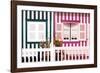 Welcome to Portugal Collection - Facade of beach House with Colourful Stripes IV-Philippe Hugonnard-Framed Photographic Print
