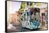 Welcome to Portugal Collection - Graffiti Tram Lisbon III-Philippe Hugonnard-Framed Stretched Canvas
