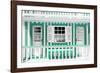 Welcome to Portugal Collection - Green and White Striped House Facade-Philippe Hugonnard-Framed Photographic Print