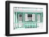 Welcome to Portugal Collection - Green and White Striped House Facade-Philippe Hugonnard-Framed Photographic Print