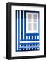 Welcome to Portugal Collection - House facade with Blue and White Stripes-Philippe Hugonnard-Framed Photographic Print