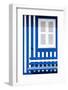 Welcome to Portugal Collection - House facade with Blue and White Stripes-Philippe Hugonnard-Framed Photographic Print