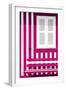Welcome to Portugal Collection - House facade with Deep Pink and White Stripes-Philippe Hugonnard-Framed Photographic Print