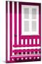 Welcome to Portugal Collection - House facade with Deep Pink and White Stripes-Philippe Hugonnard-Mounted Photographic Print