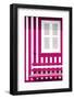 Welcome to Portugal Collection - House facade with Deep Pink and White Stripes-Philippe Hugonnard-Framed Photographic Print