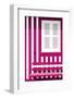 Welcome to Portugal Collection - House facade with Deep Pink and White Stripes-Philippe Hugonnard-Framed Photographic Print