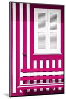 Welcome to Portugal Collection - House facade with Deep Pink and White Stripes-Philippe Hugonnard-Mounted Photographic Print